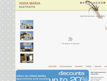 Tablet Screenshot of apartmentsannamaria.com